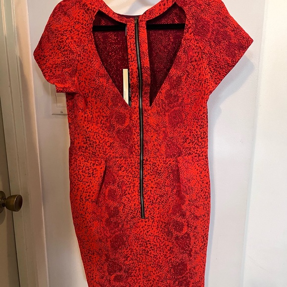 Topshop Boutique Exposed Zipper Cut Out Dress - Picture 2 of 8